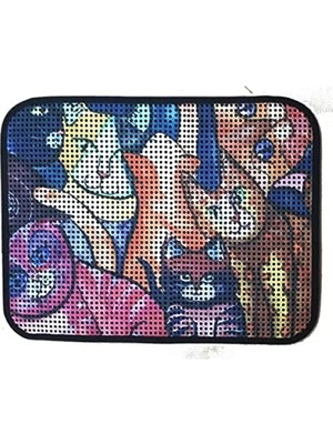 Die Grup Kedi Tuvalet Önü Elekli Desenli Paspas 60 x 45 cm