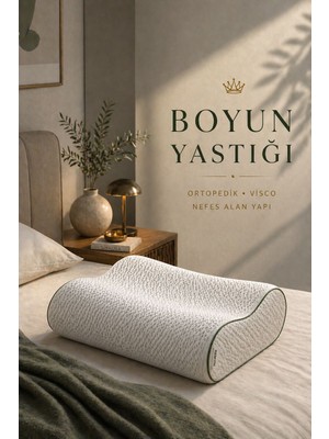 EpiRelax Anatomik Visco Boyun Yastığı | Ortopedik, Kesintisiz Uyku Hafızalı Sünger Ergonomik Destek
