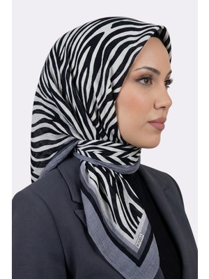 Hadiora Füme Zebra Desenli Mio Caz Eşarp