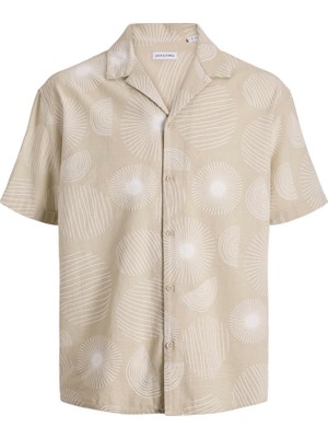 Jack & Jones Jack Jones Erkek Desenli Yazlık Kısa Kollu Gömlek 12290408