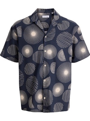 Jack & Jones Jack Jones Erkek Desenli Yazlık Kısa Kollu Gömlek 12290408