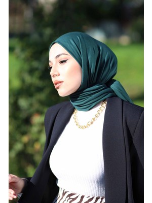 Moda Nokta Tesettür Penye Şal Modeli - Zümrüt