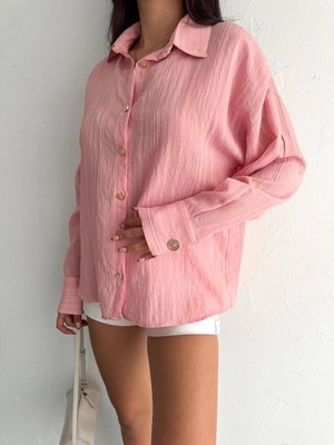 Luord - Store Çizgili Oversize Gömlek
