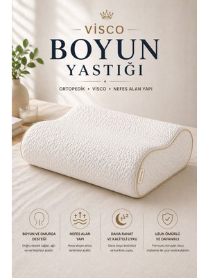 EpiRelax Ortopedik Boyun Yastığı Visco Nefes Alabilen Terletmez Ergonomik Uyku Yastığı