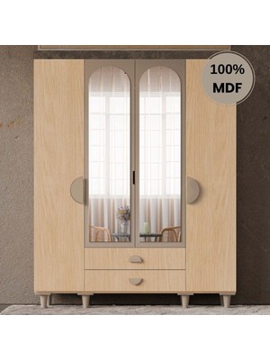 Comiet Ladin4 Kapak Mdf Ayaklı Tasarım Gardırop