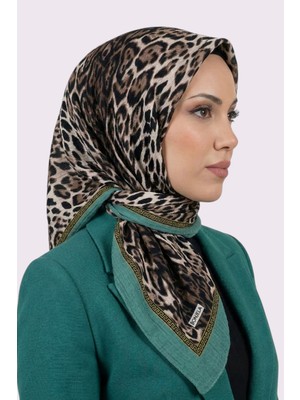 Hadiora Mint Leopar Desenli Mio Caz Eşarp