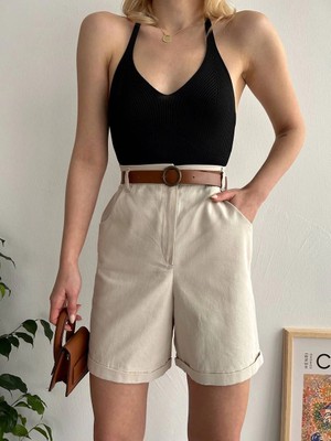 Luord - Store Gabardin Kumaş Şort