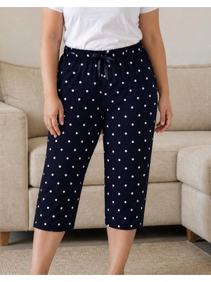 Erse Yumuşacık Premium Modal Dokulu Büyük Beden Kapri Pijama Altı – Nefes Alan, Esnek Lastikli, Rahat Kesim, Gün Boyu Konfor + 🎁 Hediye Çorap