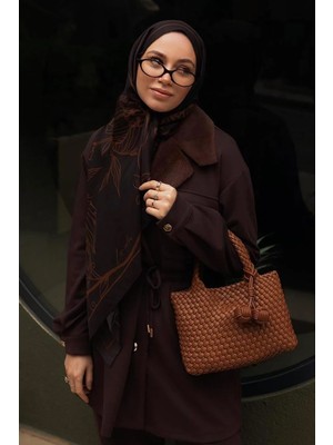 Lale Butik Levidor Örme Yumuşak Deri Askılı Çanta 930858 Kahverengi