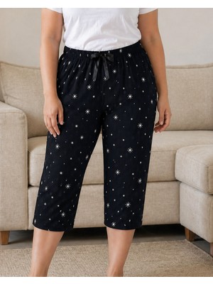 Erse Yumuşacık Premium Modal Dokulu Büyük Beden Kapri Pijama Altı – Nefes Alan, Esnek Lastikli, Rahat Kesim, Gün Boyu Konfor + 🎁 Hediye Çorap