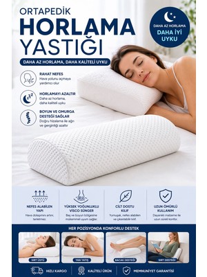 EpiRelax Ortopedik Horlama Önleyici Yastık | Ergonomik Boyun Destekli, Yan ve Sırt Üstü Uyku Için Rahatlık