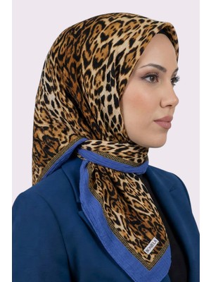 Hadiora Mavi Leopar Desenli Mio Caz Eşarp