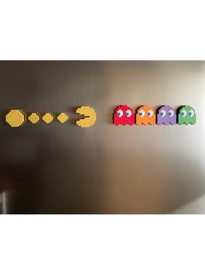 Pac-Man 9 Parça Magnet