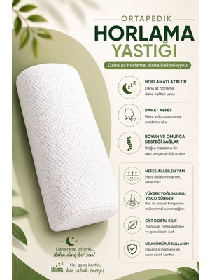 EpiRelax Ortopedik Horlama Yastığı Nefes Alabilen Visco Boyun Destek