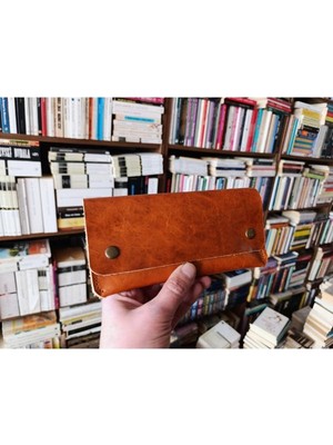 Mahfuz Gerçek Deri Tamamen El Emeği Kadın Cüzdan 22CM*8CM * 1 Kağıt Para Alanı 1 Kart Bölmesi  DAK100