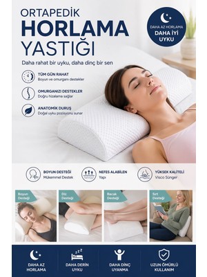 EpiRelax Ortopedik Horlama Yastığı Visco Boyun Destekli Nefes Alabilen Anti Horlama