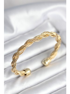 Luord - Store Burgu Zincir Model Gold Renk Kadın Vintage Bileklik