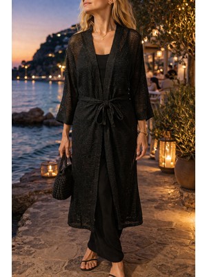 Made by Alisha Siyah File Kimono/pareo