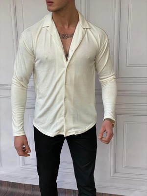 Modefendicom Slim Fit %100 Pamuk Triko Kumaş Gömlek