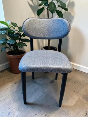 Msy Home 6 Adet Jerry Kumaş Trendy Modern Sandalye Takımı Siyah Iskelet