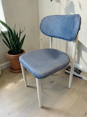 Msy Home 4 Adet Jerry Kumaş Trendy Modern Sandalye Takımı Krem Iskelet