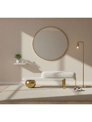 Bench Puf Gold Modern ( 100 Cm)