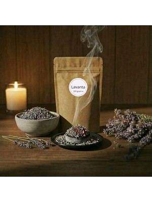 Nomad Lavanta Dökme Tütsü 200g - Dinginlik Ritüeli - Sakinleştirici Doğal Oda Kokusu Şifalı Bitki Tütsü