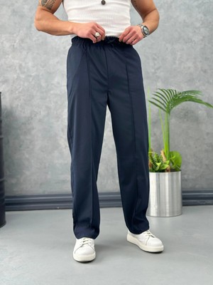 Modefendicom Çizgi Dikişli Baggy Kalıp Jogger Pantolon