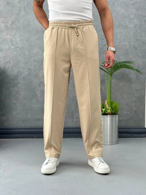 Modefendicom Çizgi Dikişli Baggy Kalıp Jogger Pantolon