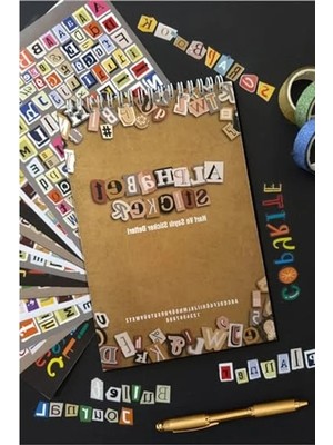 Die Grup 1690+ Adet Harfler ile Sticker Defteri, Scrapbook Için