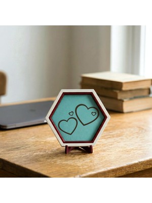 Miaju Sevgi Temalı Modern Aksesuar, 10X10 cm Minimalist Obje Tüm Yaşam Alanları Için Estetik Kalp Dekoru