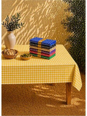 Ases Design Sarı Pötikareli Piknik Örtüsü