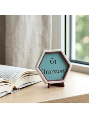Miaju 61 Trabzon Temalı Minimalist Dekoratif Obje, Estetik Şehir Hatırası ve Değerli Anı Hediyesi 10X10 cm