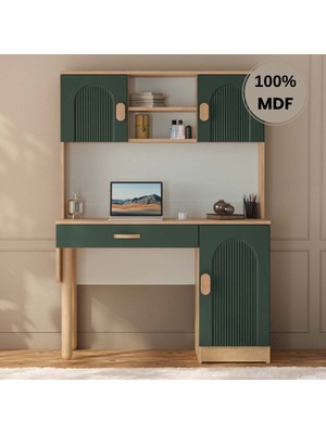 Comiet Begonya Mdf Kitaplıklı Dolaplı  Çalışma Masası