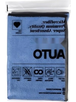 Die Grup Çift Taraflı Mikrofiber Araç Kurulama Bezi & Oto Yıkama Havlusu 50X70 Mavi