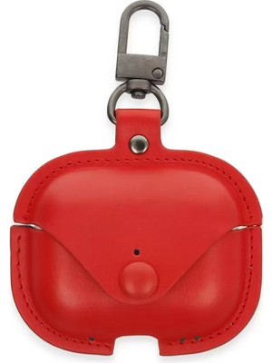 Motto Ticaret Newface Apple Airpods Pro 2 (2.nesil) Çanta Deri Kılıf - Kırmızı