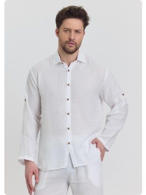 Jack & Jones Heaven 4030 Müslin Yakalı Uzun Kol Erkek Gömlek