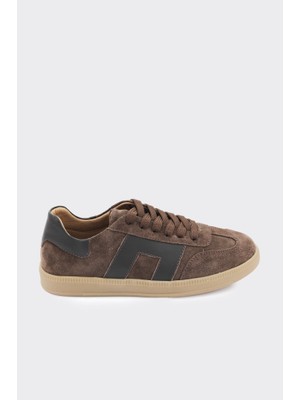 Derinet Hakiki Deri Bağcıklı Kadın Sneaker