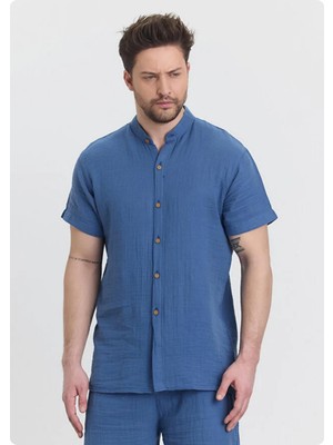 Jack & Jones Heaven 4080 Muslın Hakım Yaka Kısa Kol Erkek Gomlek