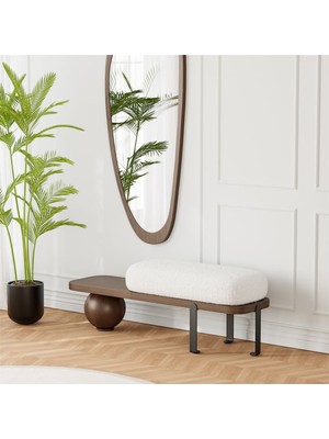 Modern Bench Koyu Kahve Puf