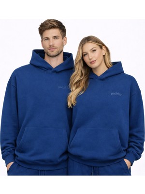 Packho Unisex Oversize Kapüşonlu Sweatshirt – Üç Iplik Şardonlu Kalın Hoodie (1 Adet Sweatshirt)