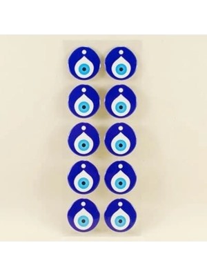 Die Grup Kendinden Yapışkanlı Nazar Boncuğu Sticker - 10 Adet 2.8 cm x 2.9 cm