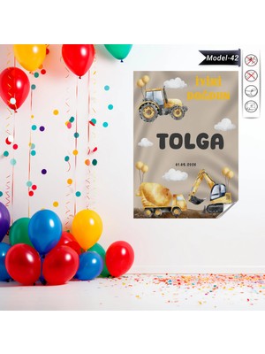 Akıllı Kağıt Statik Tutunma Özellikli Doğum Günü Tablo - Poster Özel Gün ( Model - 42)