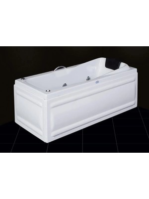 Selika 150X70 Dikdörtgen Jakuzi 6 Jetli Motorlu Beyaz (Blower Yok)
