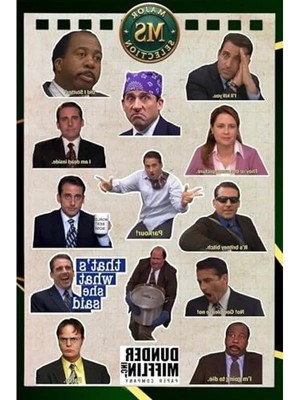 Die Grup The Office Temalı 14 Adet Sticker Seti, Eğlenceli Tasarımlar