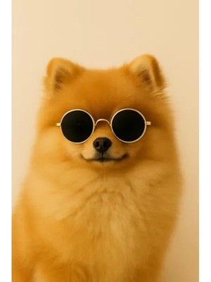 Die Grup Retro Yuvarlak Evcil Hayvan Güneş Gözlüğü, Altın Metal Çerçeve, Renkli Lens, Kedi ve Köpekler Için Moda Aksesuarı (Siyah)