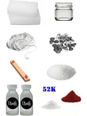 OEM 52K Mum Yapım Başlangıç Seti Evde Mum Yapımı