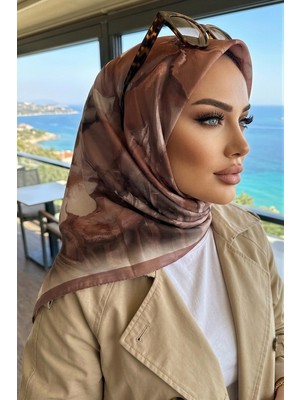 İmaj Butik Pudra Desenli Soft Eşarp