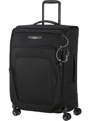 Samsonite Spark Sng Eco - Yumuşak Bagaj Çantası 67 cm Orta - 4 Tekerlekli Araba, Tsa Kilitli, Hafif ve Genişletilebilir - Siyah (Siyah)