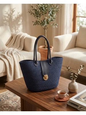 Senza Atelier Bohem Stil El Örgüsü Omuz Çantası - Günlük ve Plaj Kullanımına Uygun